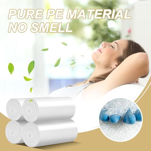 Inwaysin 2.6 Gallon Mini Clear Trash Bags - 105 Count Small Garbage Liners