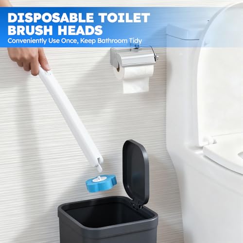 TUUAQ Disposable Toilet Brush Refills, 20-Pack Replacement Cleaning Pads