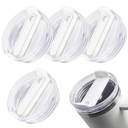 4 Pack Tumbler Lid Replacement for 40 oz Stanley Cup, 3.6in Spill Proof Clear Replacement Lids Fit for Stanley Travel Tumbler, Reusable Accessorie Cover