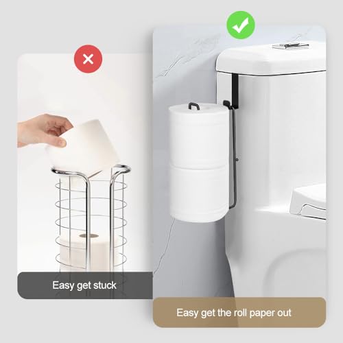 Over The Tank Toilet Paper Holder Wall Mount Black Holds 2 Rolls G:hold 2 Rolls Tissue
