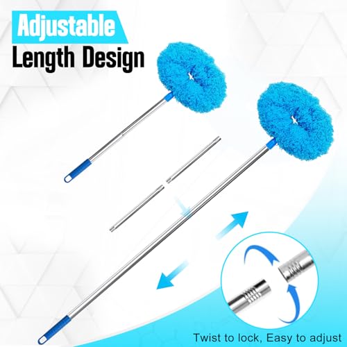 Ceiling Fan Cleaner Duster with Extension Pole, Blue - 12 to 51 Inch