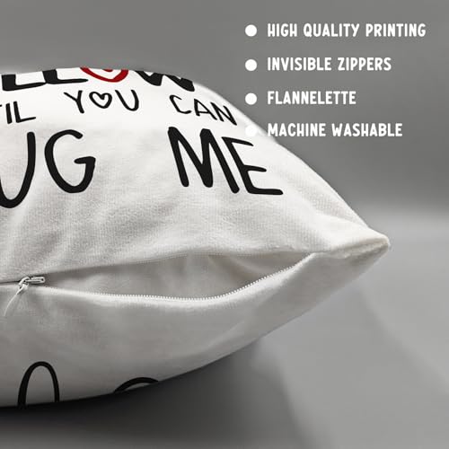 Romantic Reversible Throw Pillow Cover - 18x18 Flannel Cushion for Couples