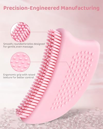 Silicone Lymphatic Face Sculpting Brushes, 2 Pcs - Facial Contour & Drainage Massage Tools