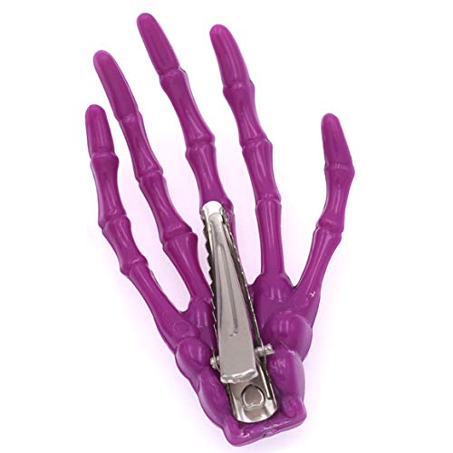 Skeleton Hand Hair Clips 8-Pack Mixed Color Bone Hair Accessories