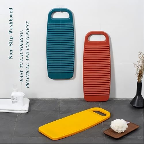 Cansybil Blue Non-Slip Laundry Washboard for Hand Washing - Small