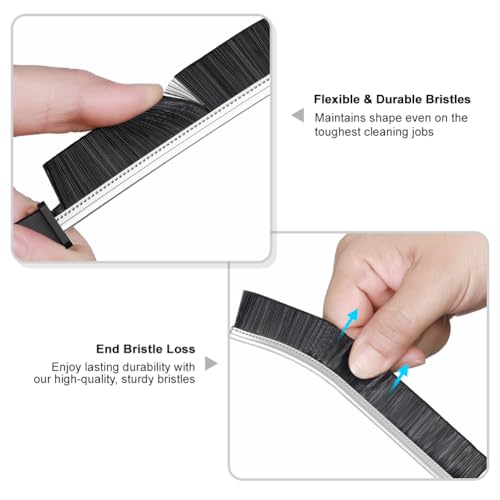 Hard Bristle Crevice Cleaning Brush Set - 3 Pcs for Home & Bathroom