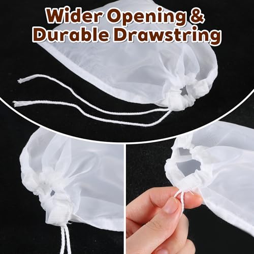 5 Pcs Nylon Brew Bags, 7.9 x 5.9 Inch Fine Mesh Straining Bags for Homebrew