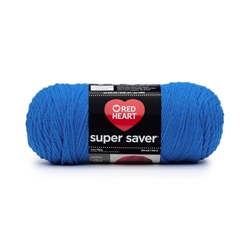 Red Heart Super Saver Yarn - Blue, 364 Yards, Medium Acrylic