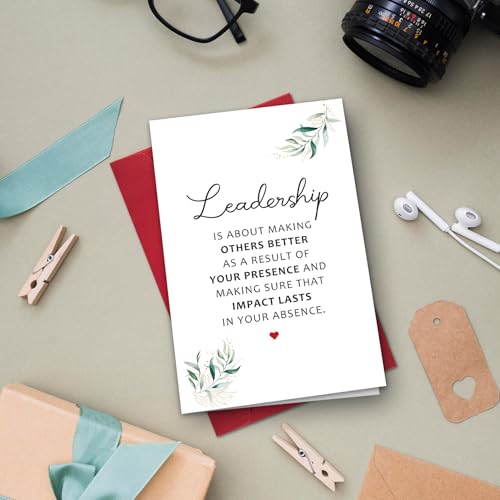 Leader Thank You Card - Elegant Appreciation Card for Boss