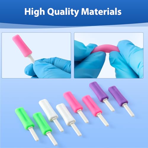 JMU Aligner Munchies with Grip Handles, Popsicle Silicone Orthodontic Chompers, Pink, 2 Pcs