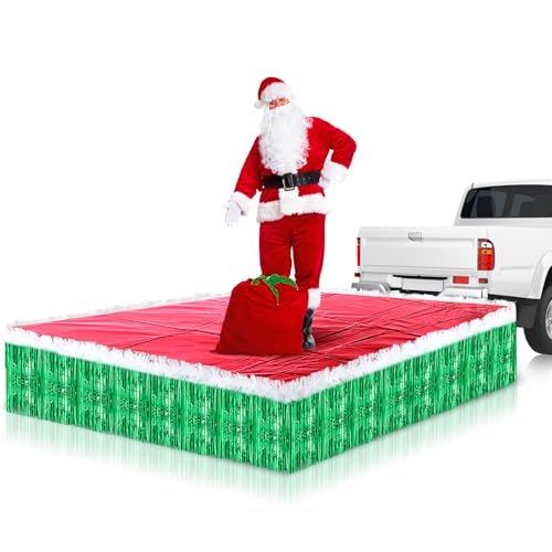 Christmas Parade Float Decorations Set for Trailers - Red & Green Festive Supplies