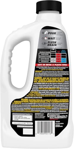 Drano Liquid Drain Cleaner & Clog Remover 32 oz for Hair & Soap Scum