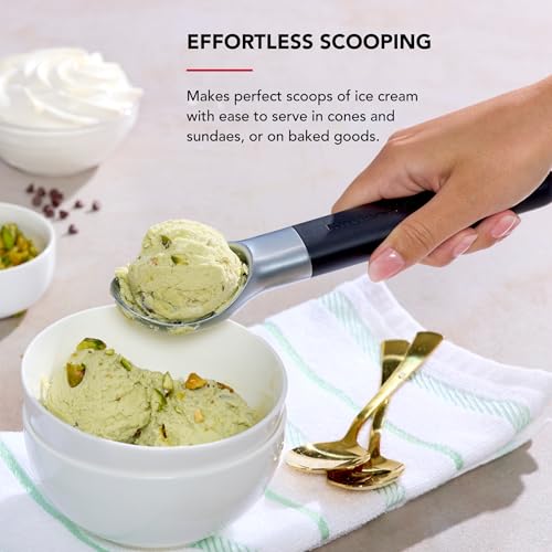 KitchenAid Black Ice Cream Scoop - Effortless Scooping Tool