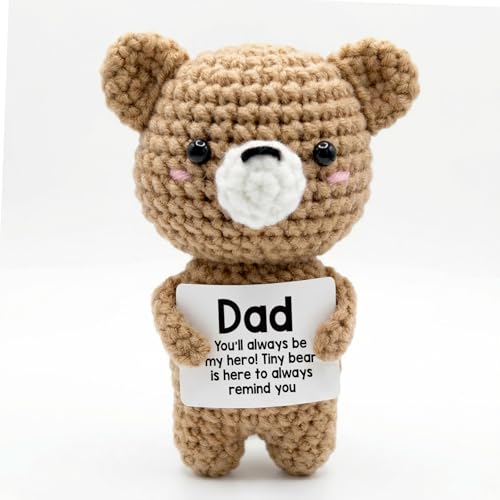 Handmade Crochet Bear Decor - Cute Gift for Dad