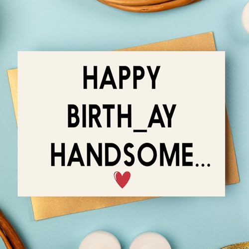 Funny Naughty Birthday Card for Him #1 - Cheeky Gift for Husband & Boyfriend