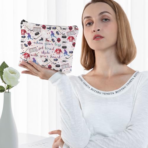 G2TUP Ice Hockey Cosmetic Bag Makeup Case for Hockey Players