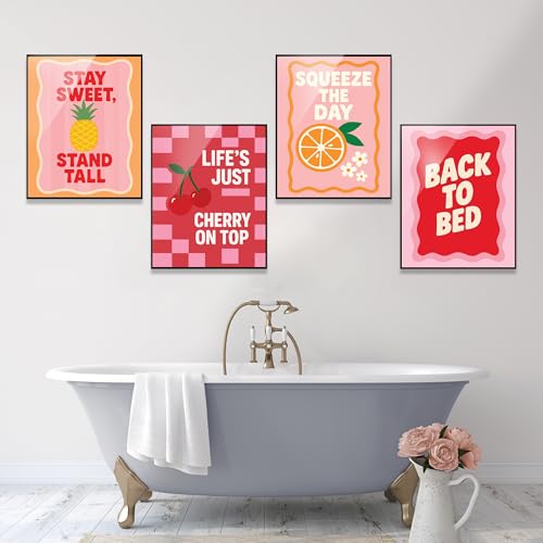 KINGDUHU Preppy Aesthetic Poster Set - 8x10 Wall Art Prints