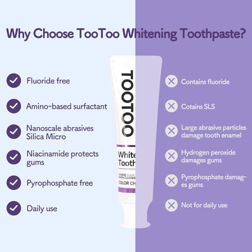 tootoo Whitening Toothpaste for Sensitive Teeth - Stain Remover, 4.2 oz