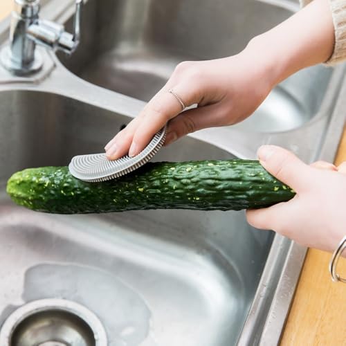 Kopida 4-Pack Silicone Dish Scrubbers - Reusable Kitchen Sponges