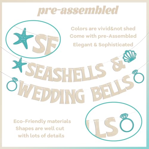 Seashells & Wedding Bells Banner - Beach Party Decorations