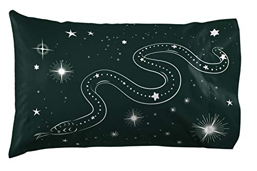 Slytherin Kids Pillowcase - Reversible Green Microfiber