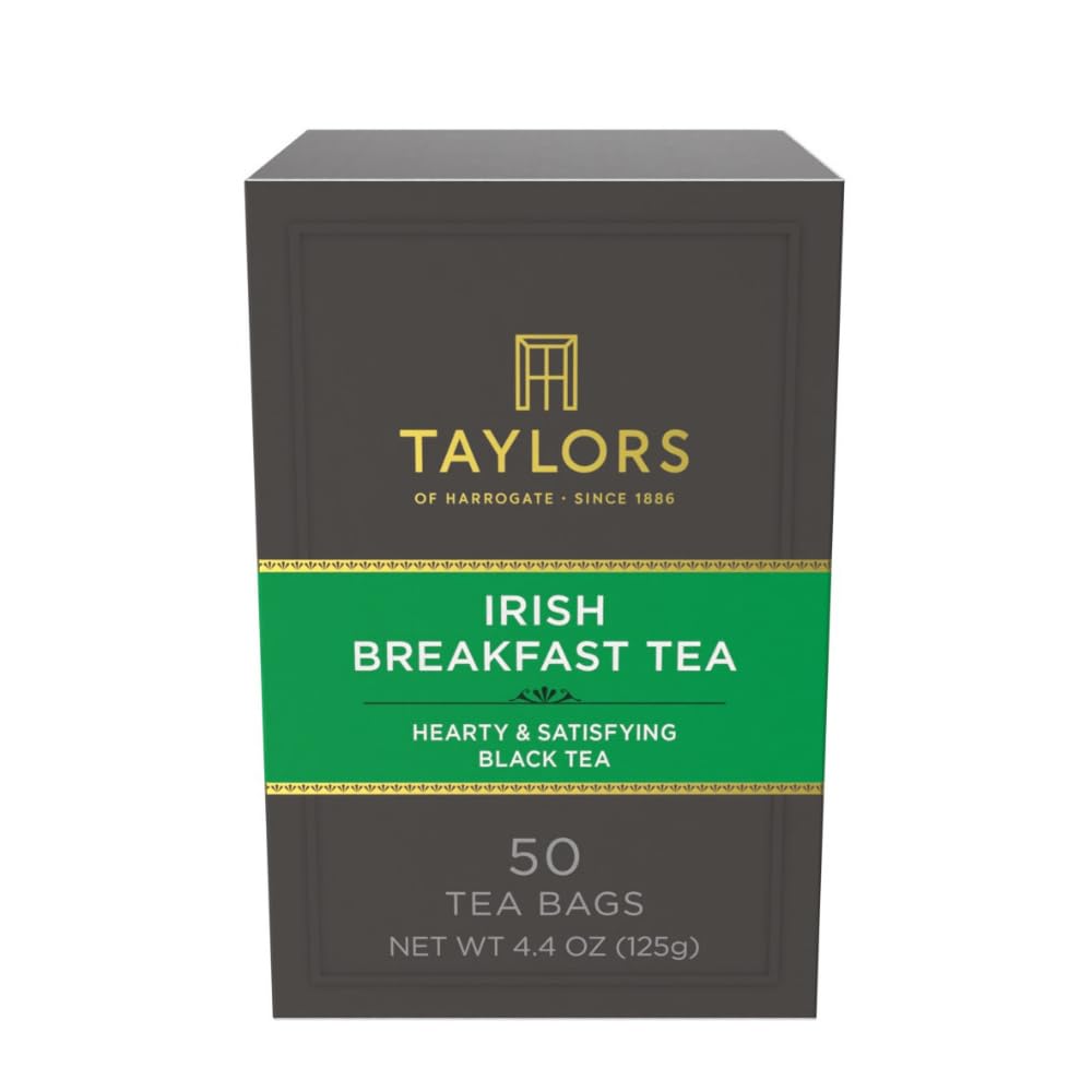 Taylors of Harrogate Irish Breakfast Tea - Bold Flavor, 50 Tea Bags for Energizing Mornings