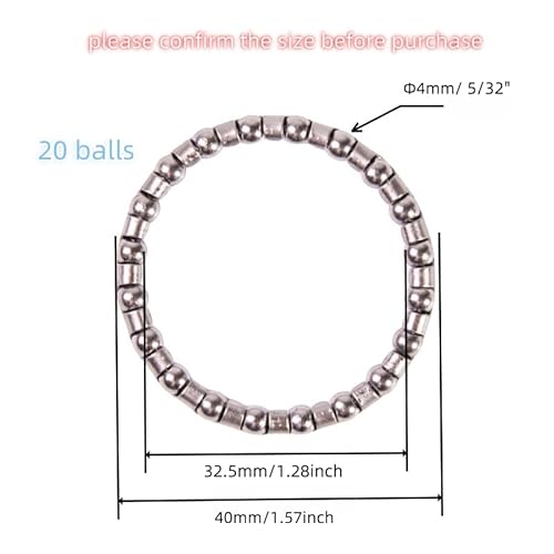 4 pcs, Bike Headset Bearings for Smooth Steering, 5/32" x 20 Balls, Bicycle Repair Parts, Bicycle Ball Bearings for Mountain Bikes, 40*40mm
