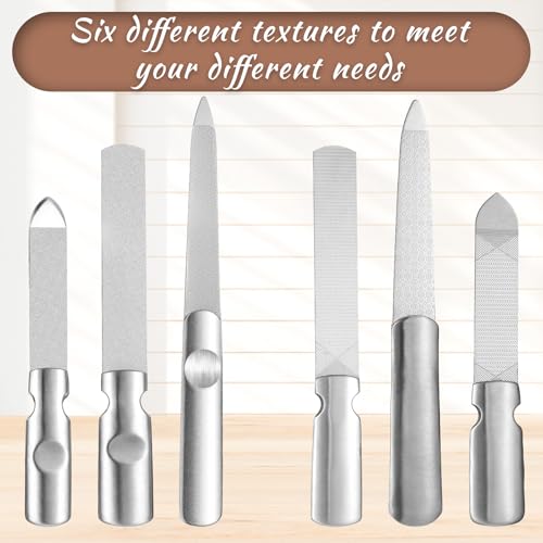 Tiesome 3-Piece Stainless Steel Metal Nail File Set for Thick Toenails