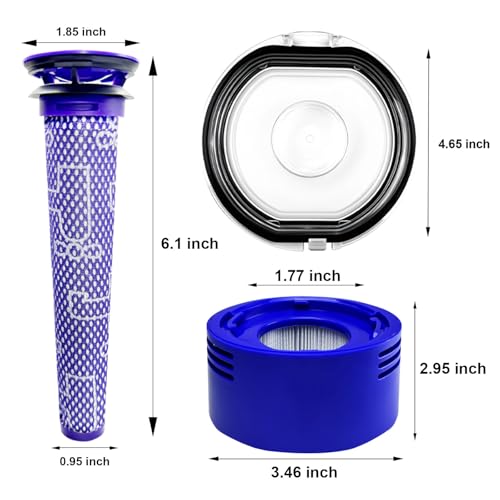 Dyson V7 V8 Vacuum Dust Bin Lid & Filter Replacement Parts