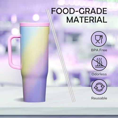 Corkcicle 40 oz Straw Replacement - Reusable BPA-Free Plastic Set