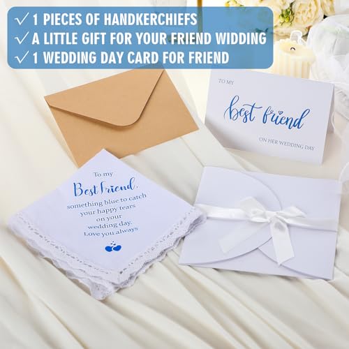 Mindsoft 4-Piece Something Blue Bride Gift Set with Wedding Handkerchief