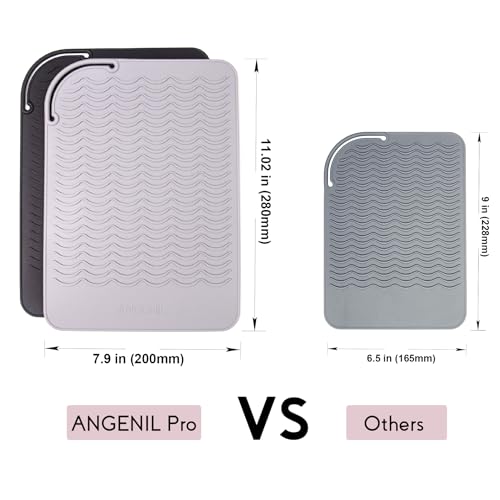 ANGENIL Large Heat Resistant Silicone Mat for Curling Iron & Hair Straightener