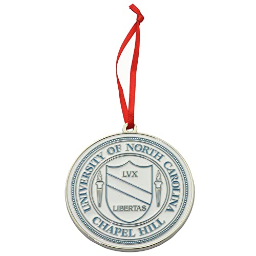 North Carolina Tar Heels University Seal Metal Christmas Ornament - Official College Spirit