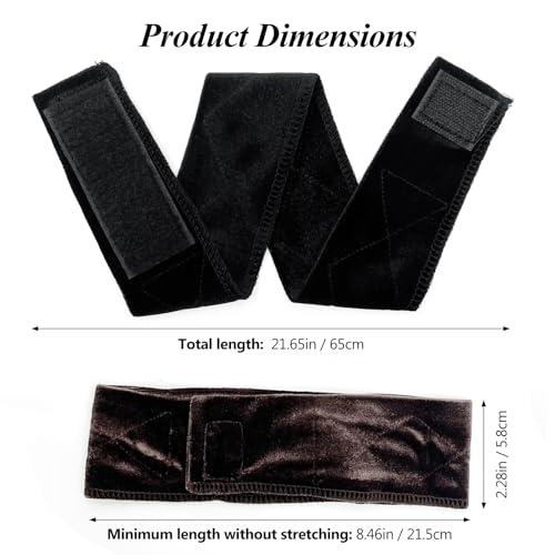 Adjustable Velvet Wig Grip Headband 2-Pack Non-Slip Wig Band