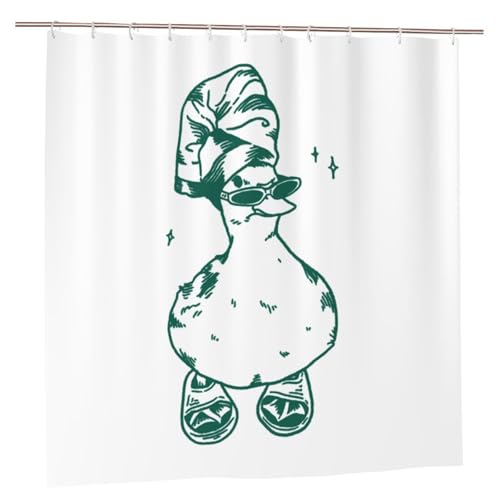 Funny Duck Shower Curtain 72x72 Inch – Quirky Bathroom Decor