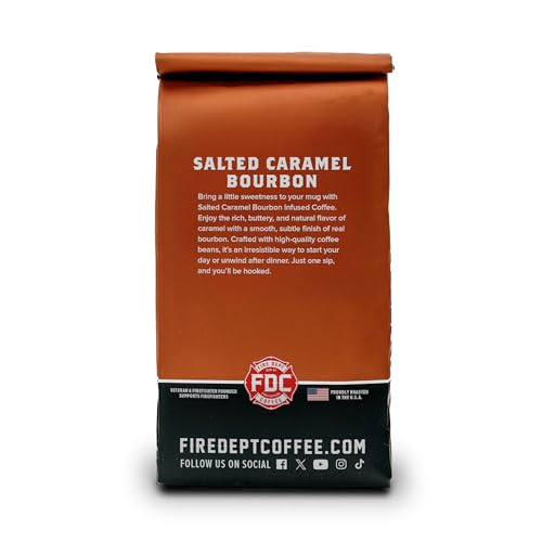 Salted Caramel Bourbon Ground Coffee - Veteran Owned, 12 oz (Pack of 2)