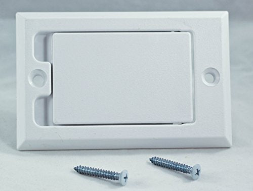 Hayden Central Vacuum Wall Inlet - White Square Low Voltage Valve