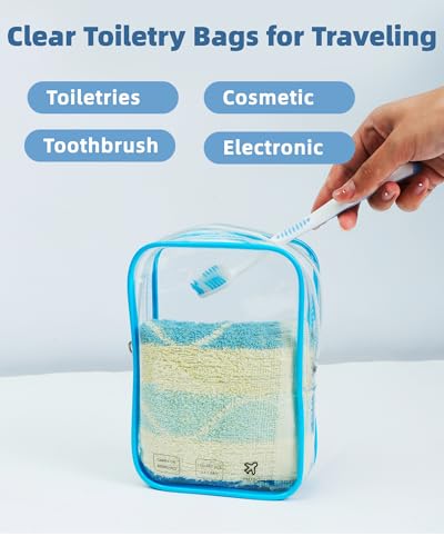 CALYGO TSA Approved Clear Toiletry Bag 1 Quart Travel Pouch