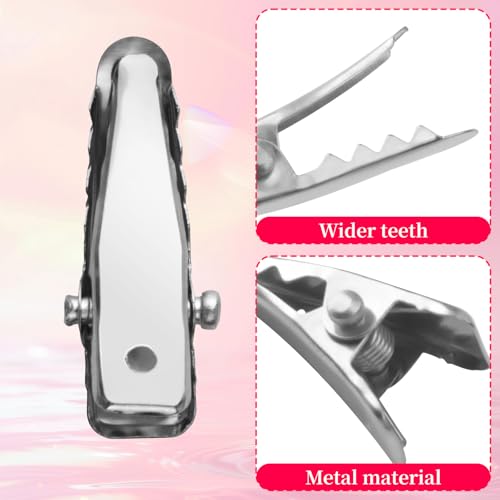 Foyods 80PCS Small Metal Alligator Hair Clips 0.94 Inch Silver Styling Pins