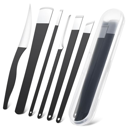 Cakvank 6-Piece Professional Pedicure Knife Set & Ingrown Toenail Removal Kit with Storage Case