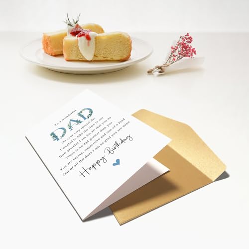 Thoughtful Birthday Card for Dad with Poem from Daughter or Son