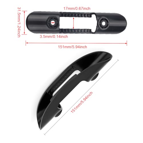 3 Pack Kayak Paddle Holder Clip Deck Track Mount Keeper with Screws Shaft Clamp Snap Bracket for Canoe Boat Oars Raft Surfing Fishing