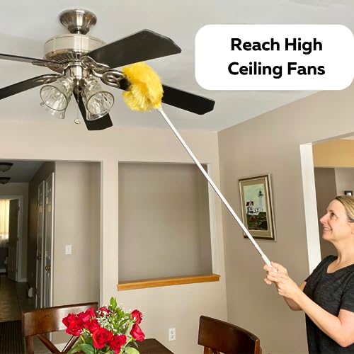 Evelots Ceiling Fan Blade Duster with 9-Foot Extension Pole