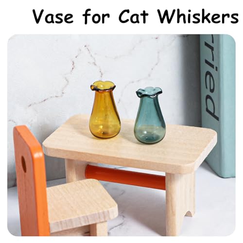 Andibro Cat Whisker Vase Set - Mini Glass Vases for Keepsakes