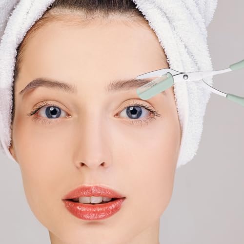 Eyebrow Scissors with Comb and Razor Set - 3 Pack Stainless Steel