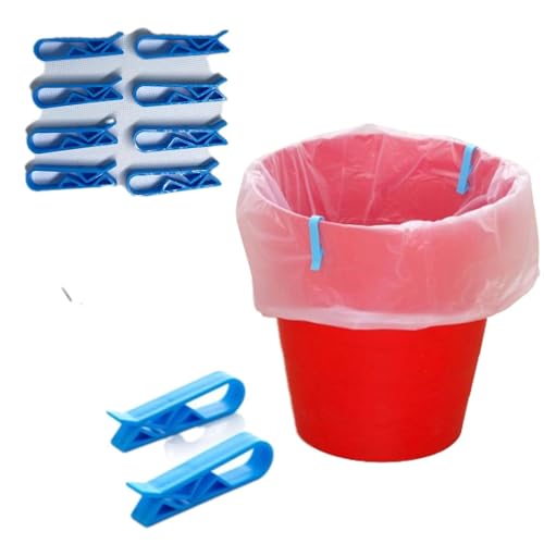 10-Pack Kitchen Trash Bag Clips - Anti-Slip Garbage Can Liner Holders
