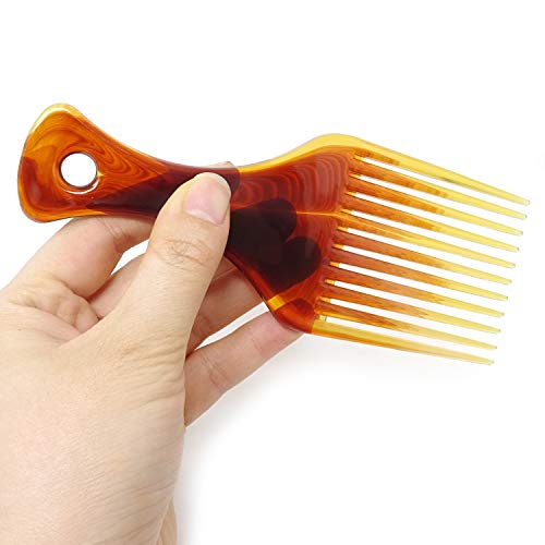 Honbay Plastic Hair Pick Combs 2PCS for Curly and Afro Hair Styling
