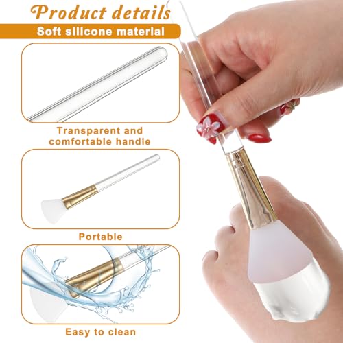 Silicone Face Mask Brush 4-Piece Set for Skincare Mud and Clay Application