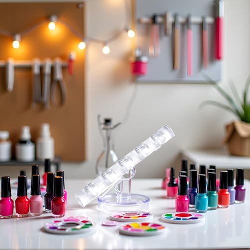 Acrylic Nail Art Brush Holder Transparent Stand for 5 Pens