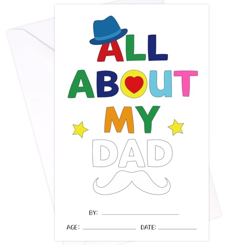 Father's Day Card - All About My Dad with Envelope